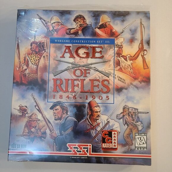 Age of Rifles 1846-1905 Wargame Construction Set III  DOS CD ROM PC 1996 Big Box - Picture 2 of 8